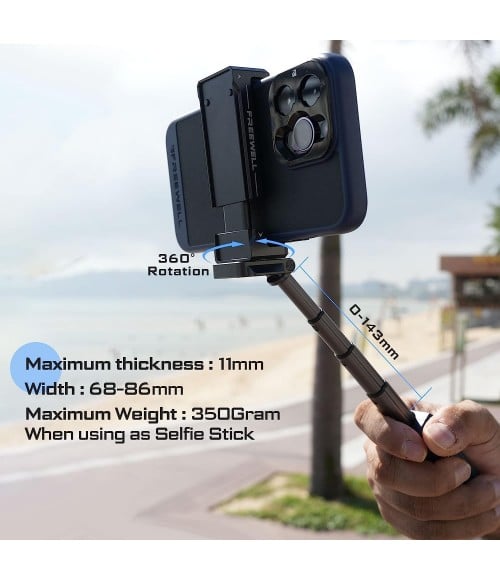 Versatile Bluetooth Smartphone Selfie Grip